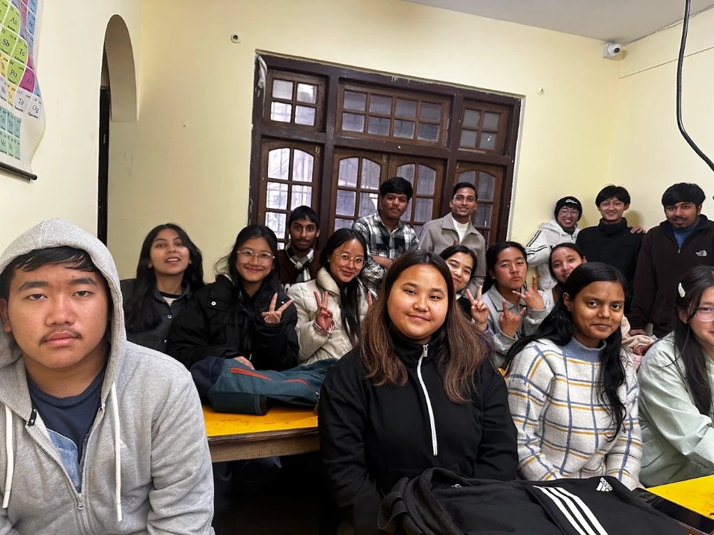 Students posing together in the Study Zone classroom